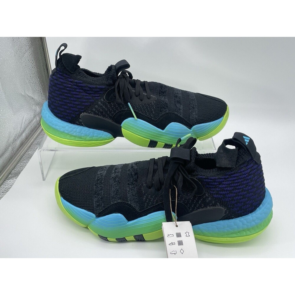 Adidas Trae Young 2 Basketball Shoes Men’s 10.5 Black Blue Green Lightstrike